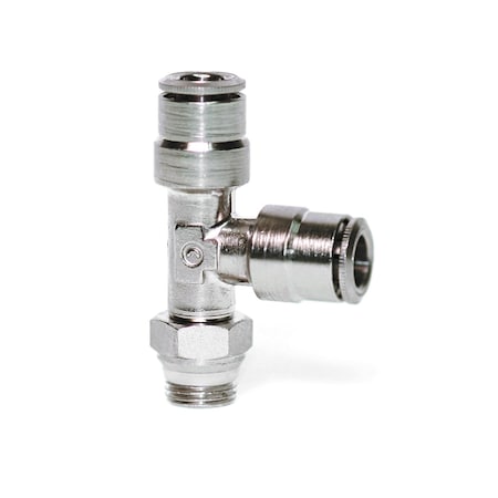 Camozzi #P6440 04-02, Male Run Tee Swivel, 1/4" OD X 1/8" NPT P6440 04-02